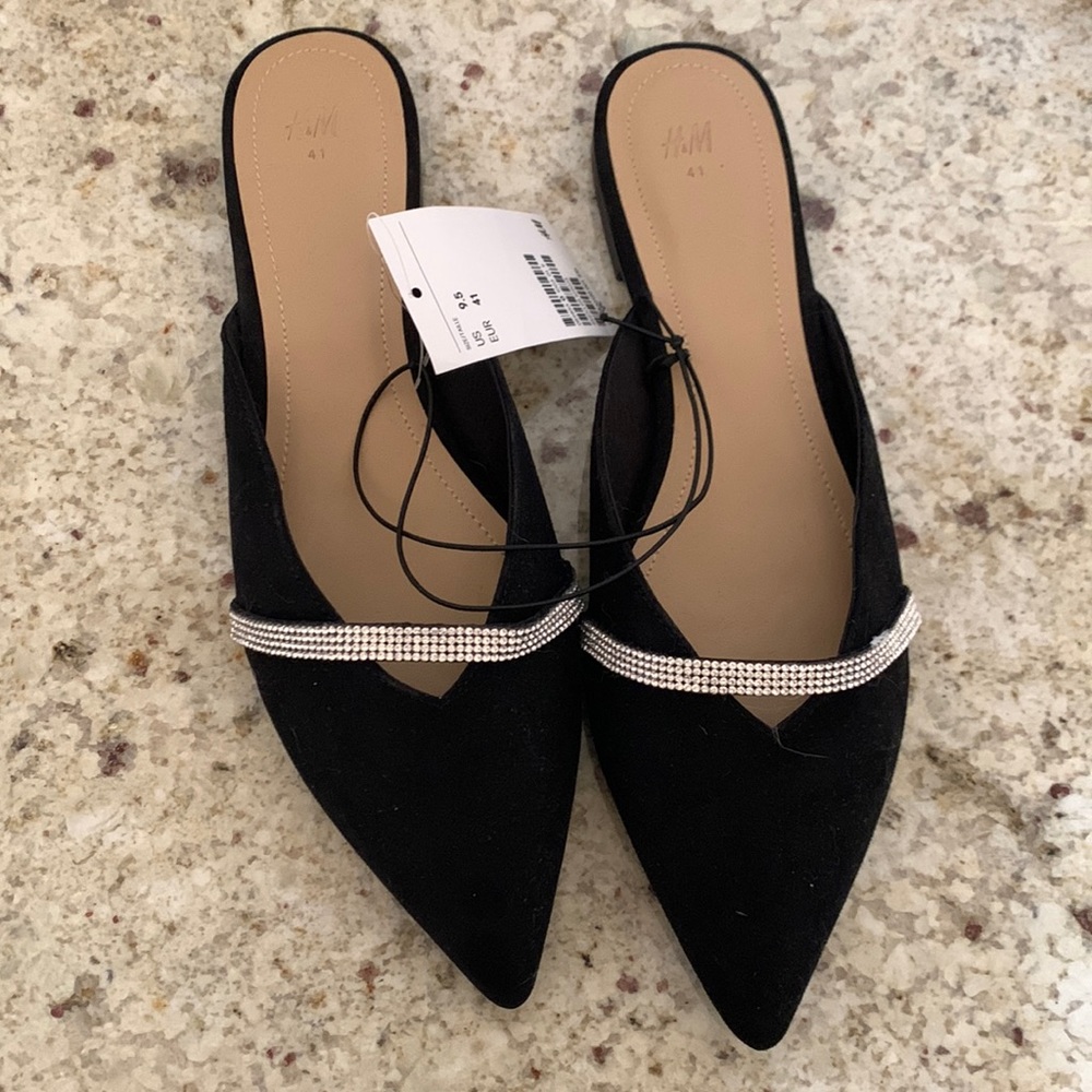 NWT jeweled mules